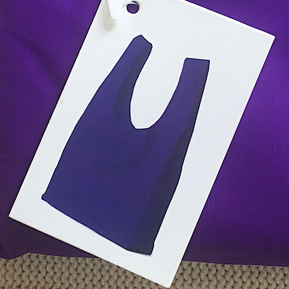 NWT Baggu Purple Solid color Standard Size Reusable Bag tote purse - Picture 2 of 7